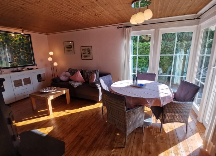 Essbereich im Wohnzimmer